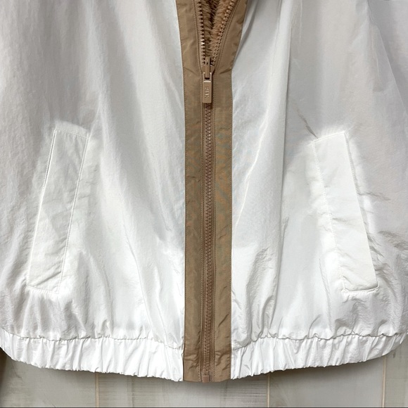 VS Pink Reversible Teddy Grey White Brown Zip Jacket Sz L Hooded - Picture 9 of 10